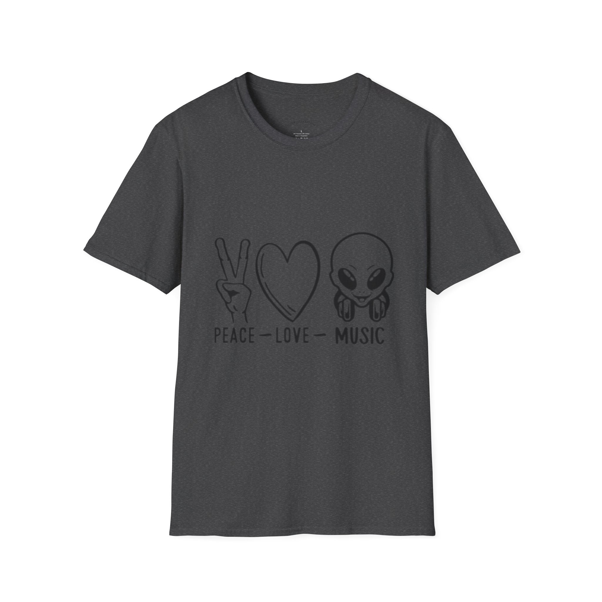 Peace • Love • Music Alien T-Shirt