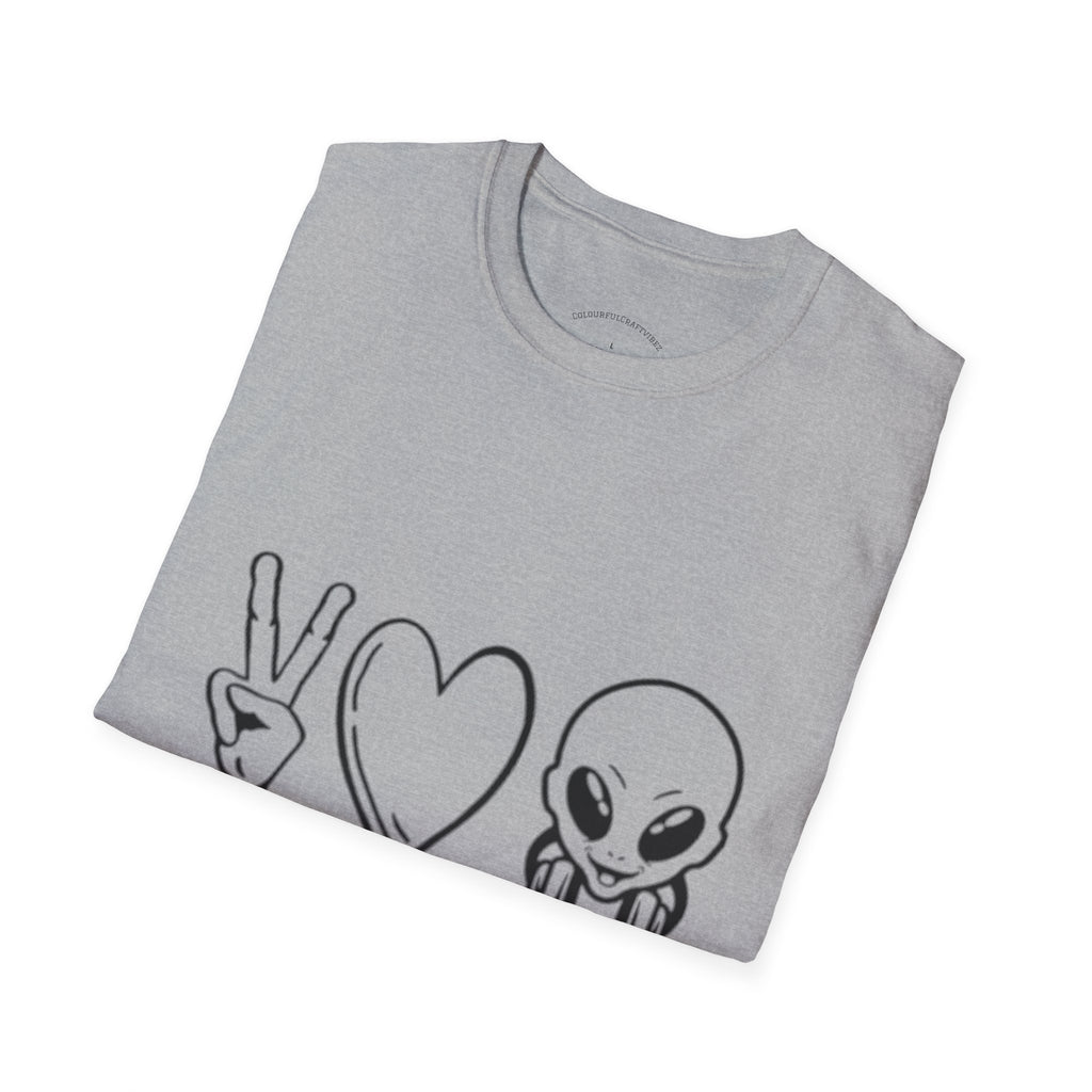 Peace • Love • Music Alien T-Shirt