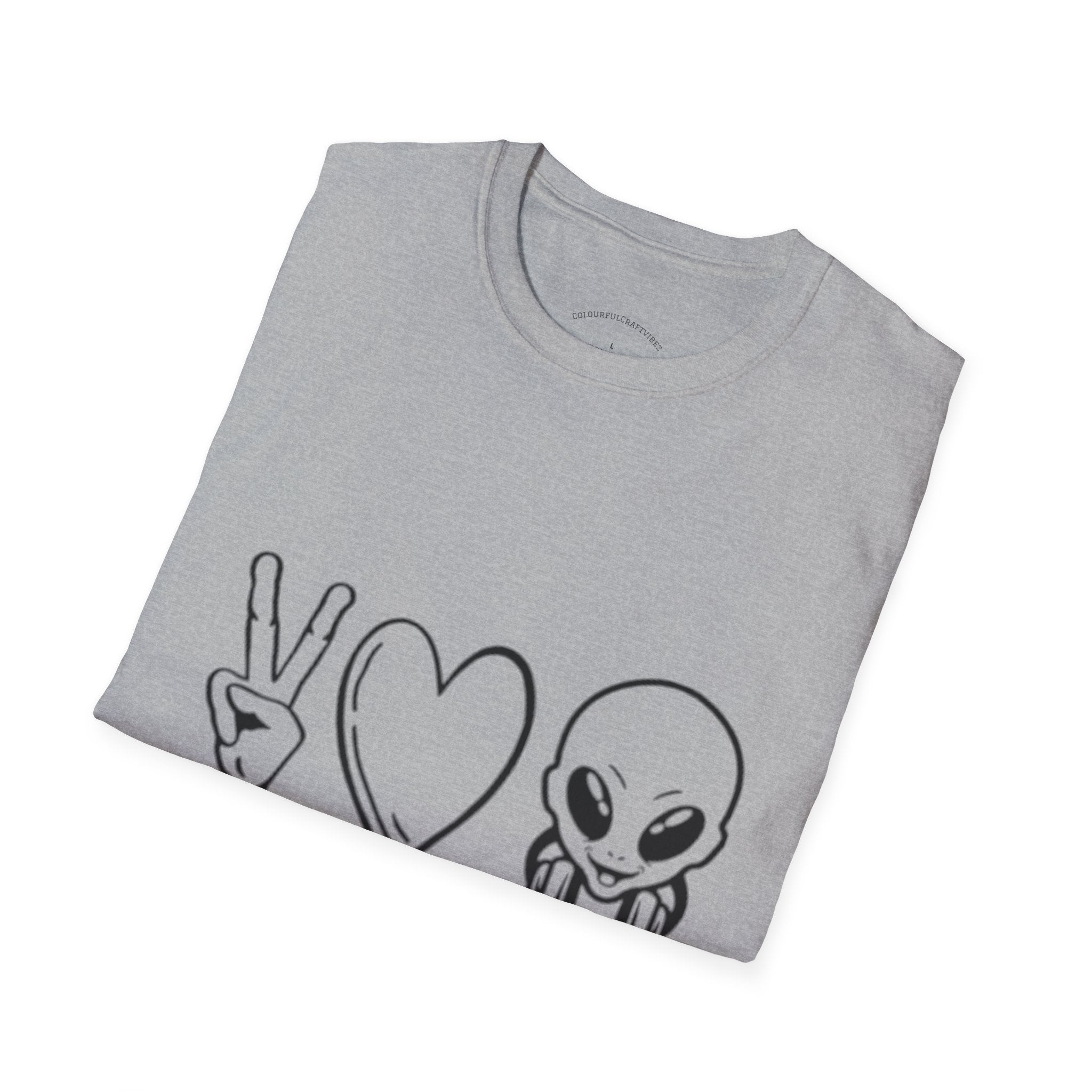 Peace • Love • Music Alien T-Shirt