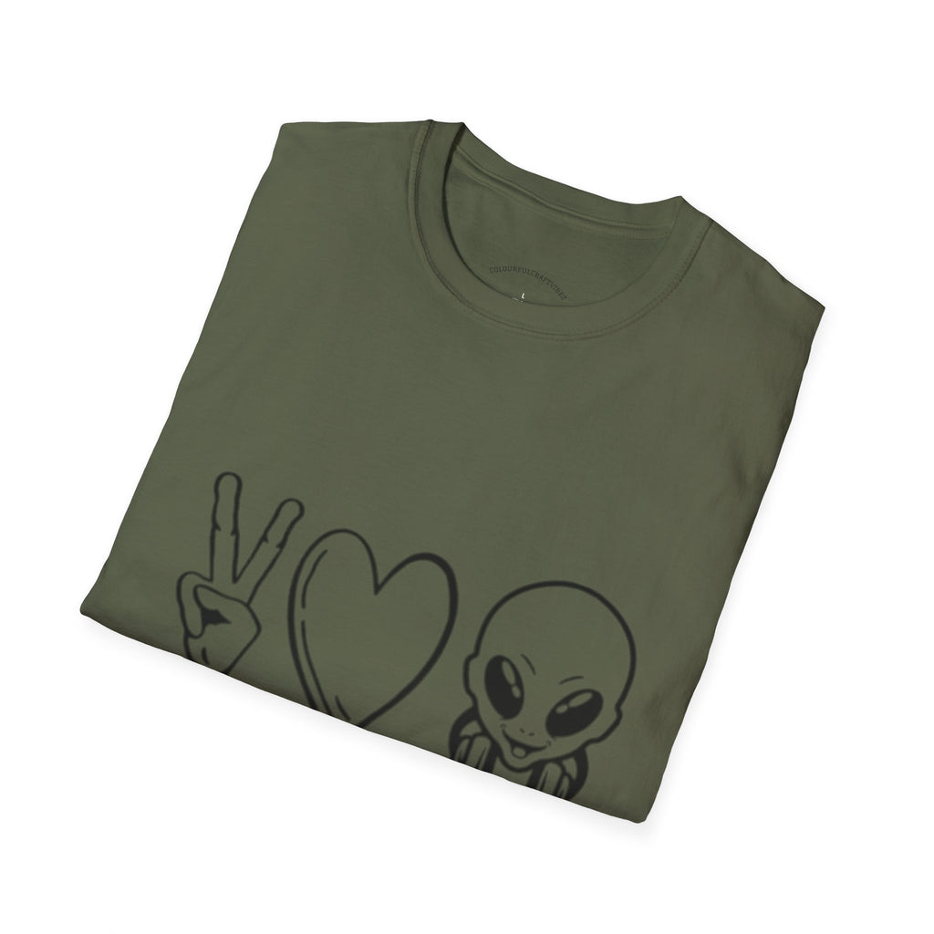 Peace • Love • Music Alien T-Shirt