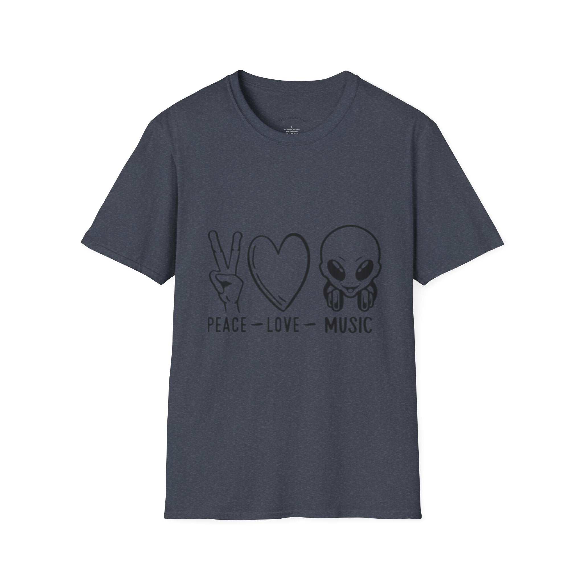 Peace • Love • Music Alien T-Shirt