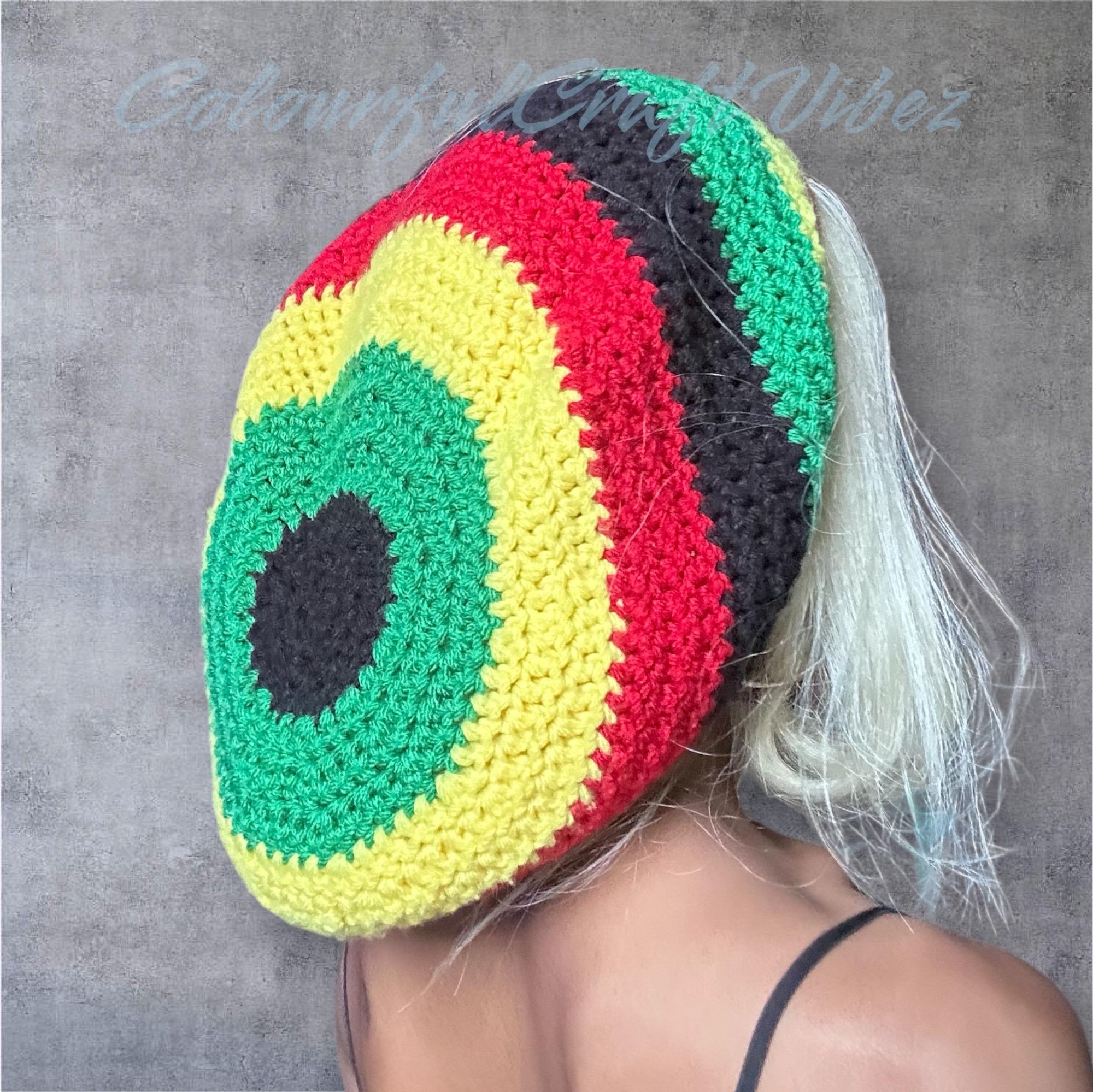 Crochet Rasta Beanie | Handmade Rasta Slouch Hat