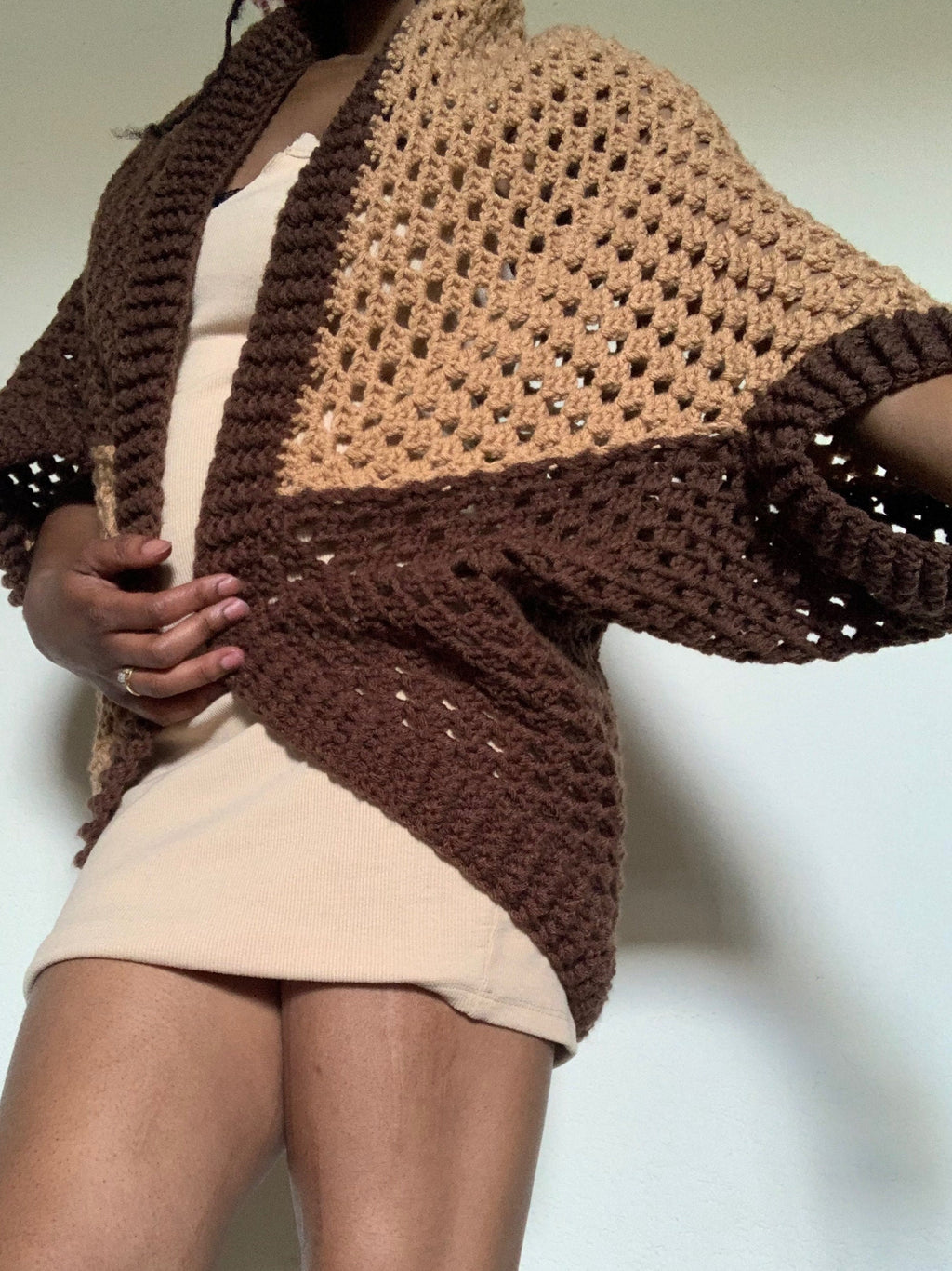 Crochet Brownie Cocoon Cardigan