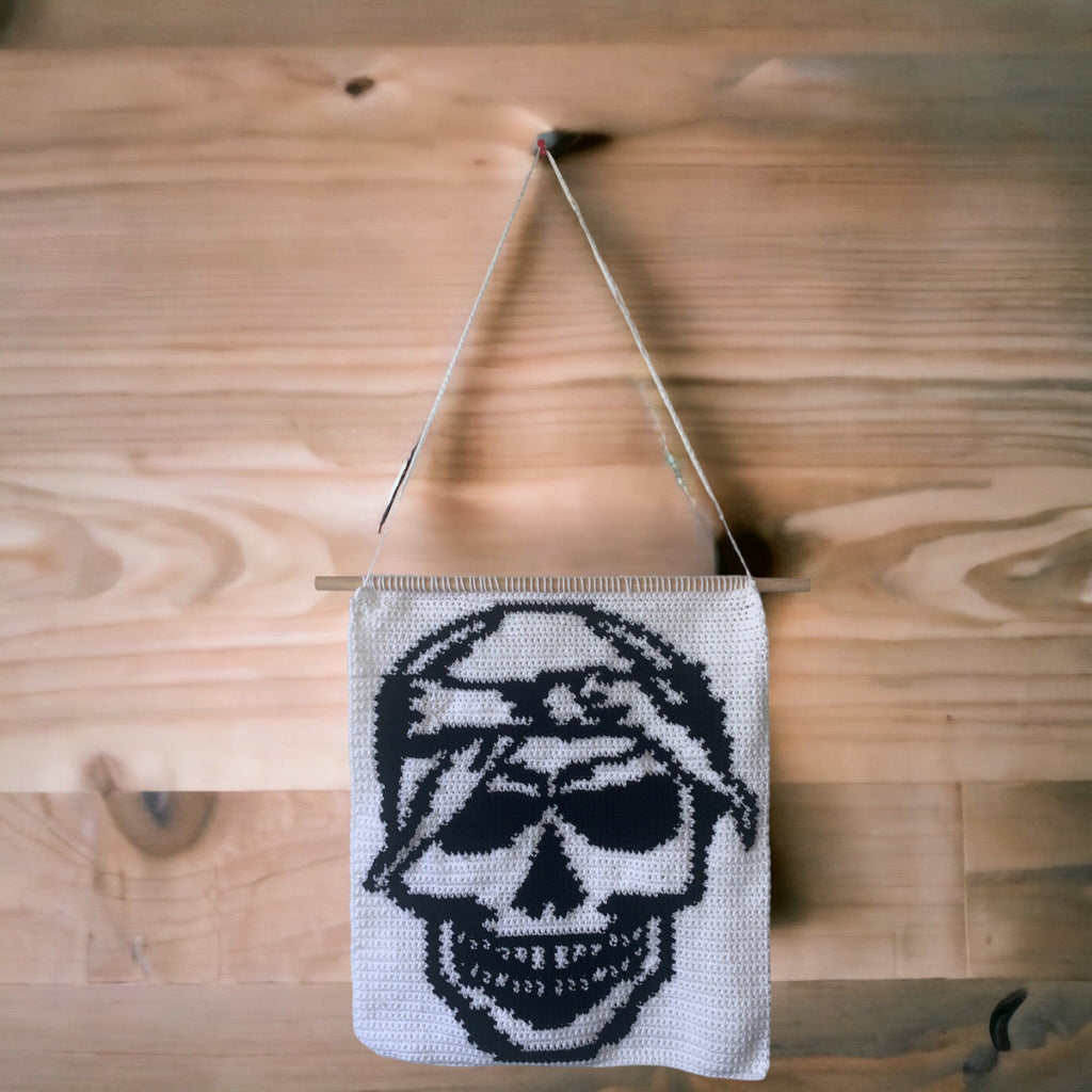 Crochet Skull Wall Hanging