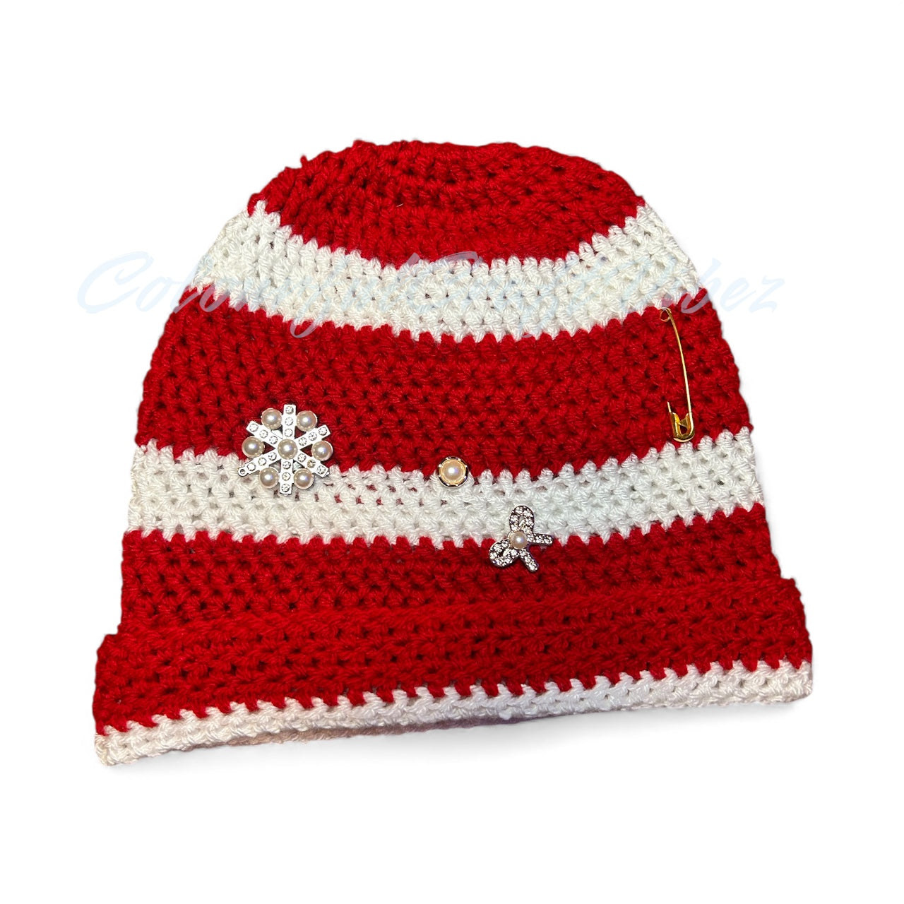 Jeweled Candy Cane Hat