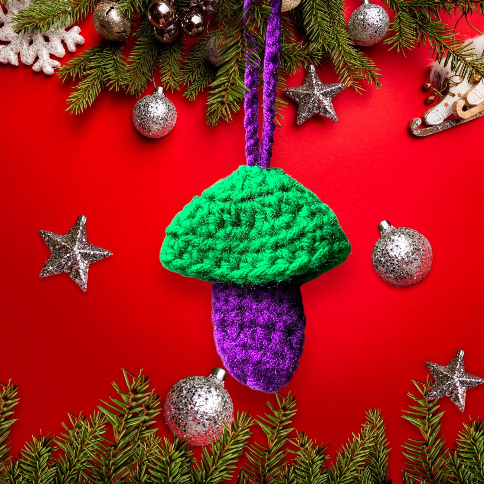 Handmade Crochet Mushroom Lighter Keychain | Chapstick Holder