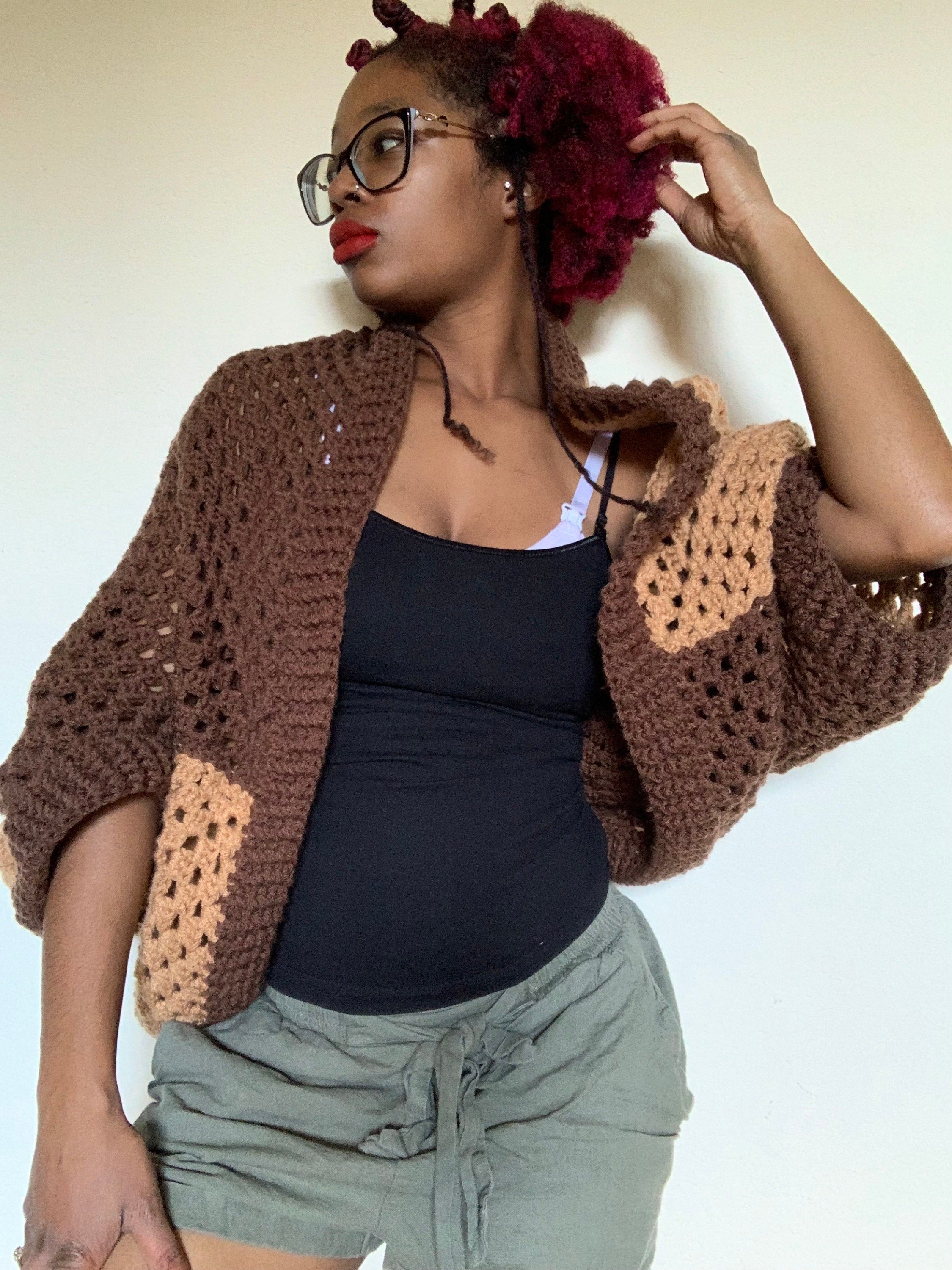 Crochet Brownie Cocoon Cardigan