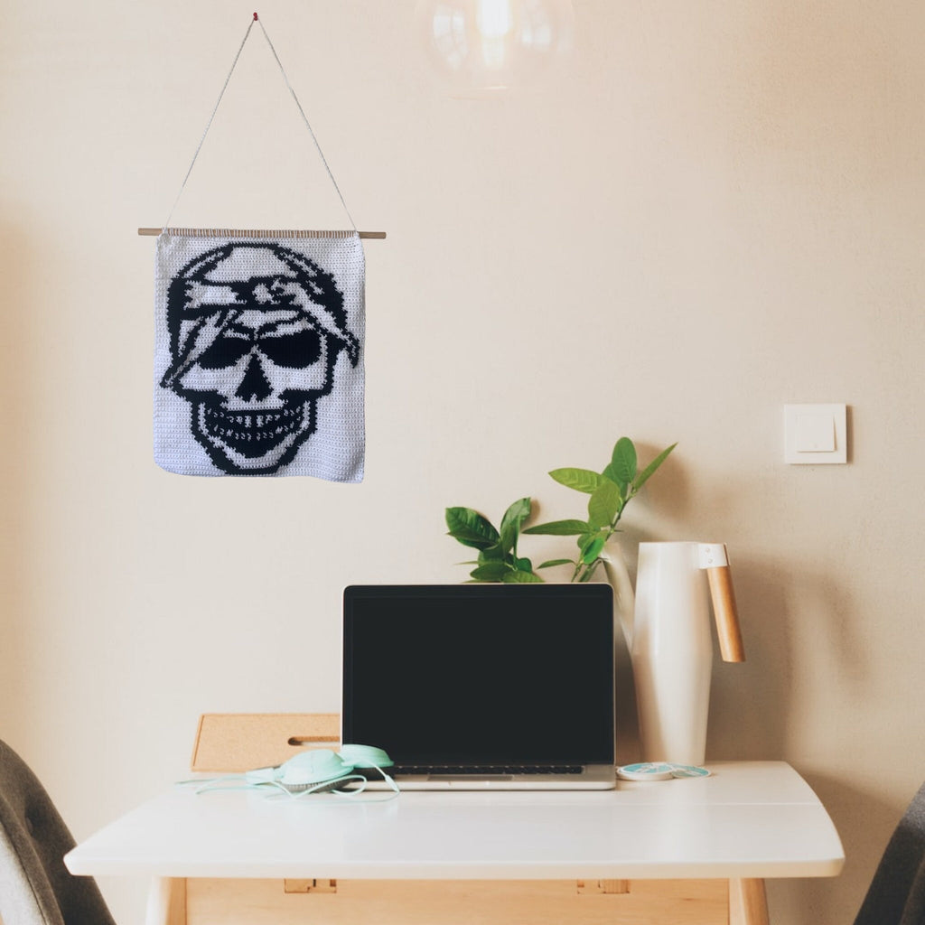 Crochet Skull Wall Hanging