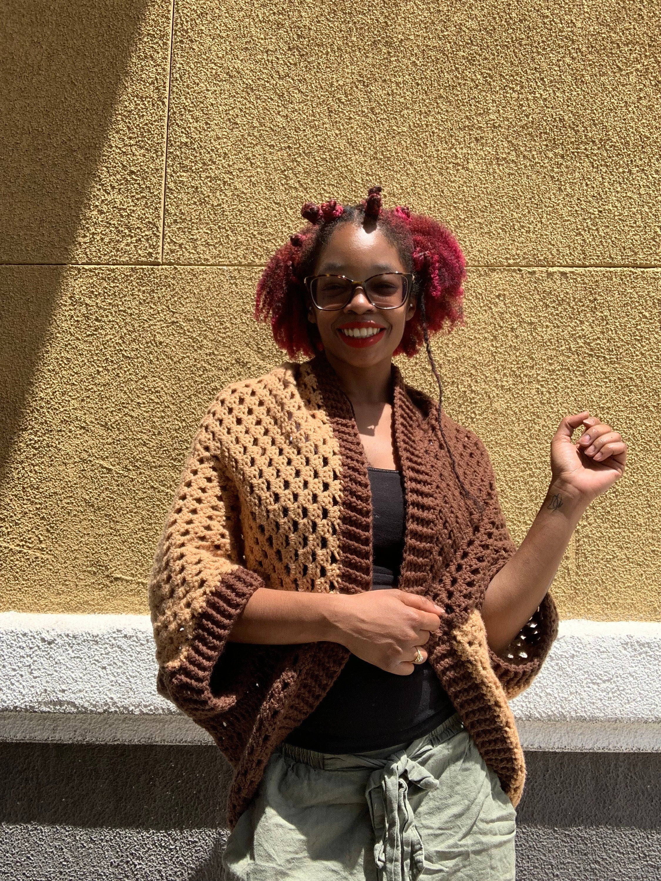 Crochet Brownie Cocoon Cardigan