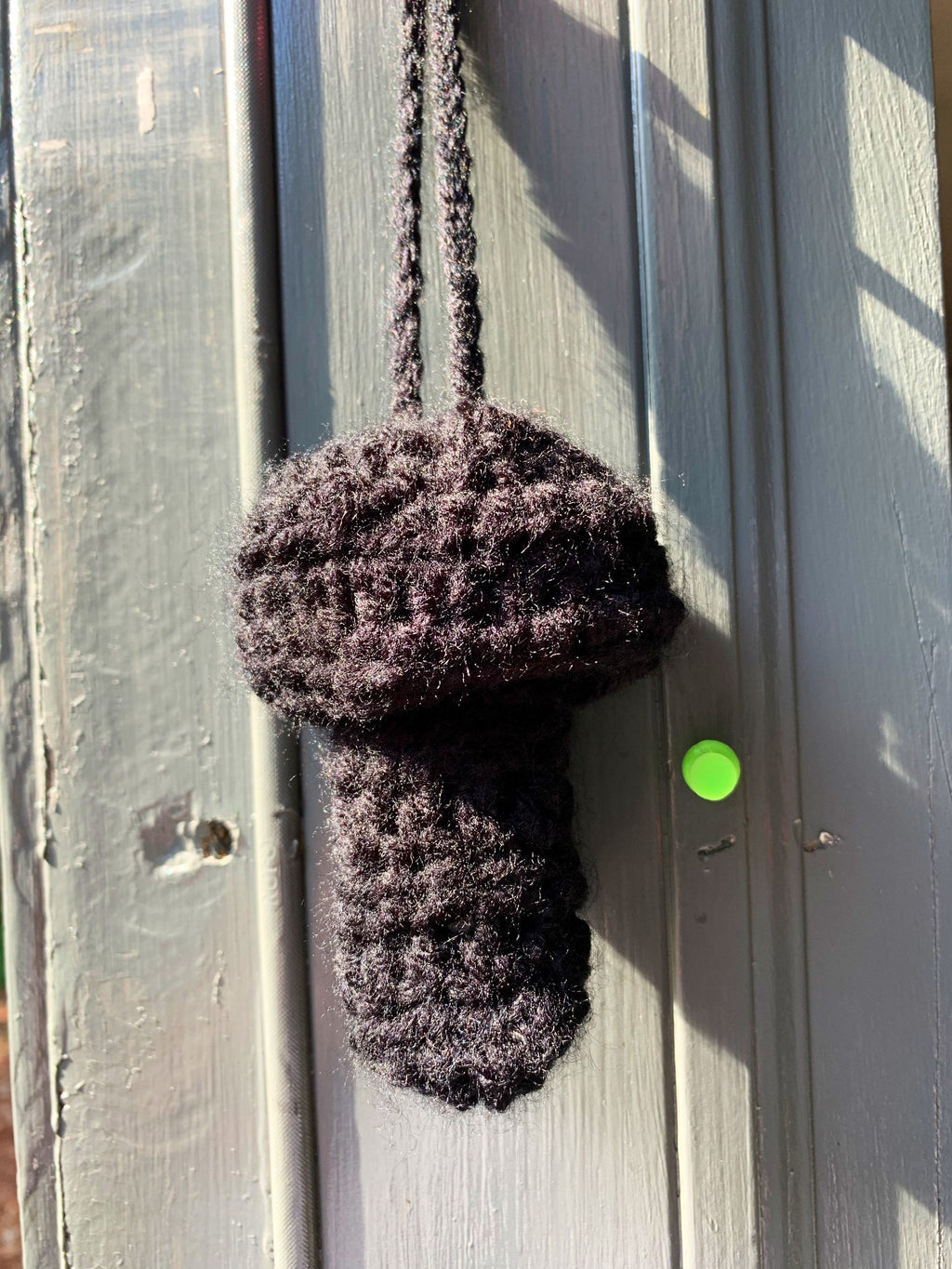 Handmade Crochet Mushroom Lighter Keychain | Chapstick Holder
