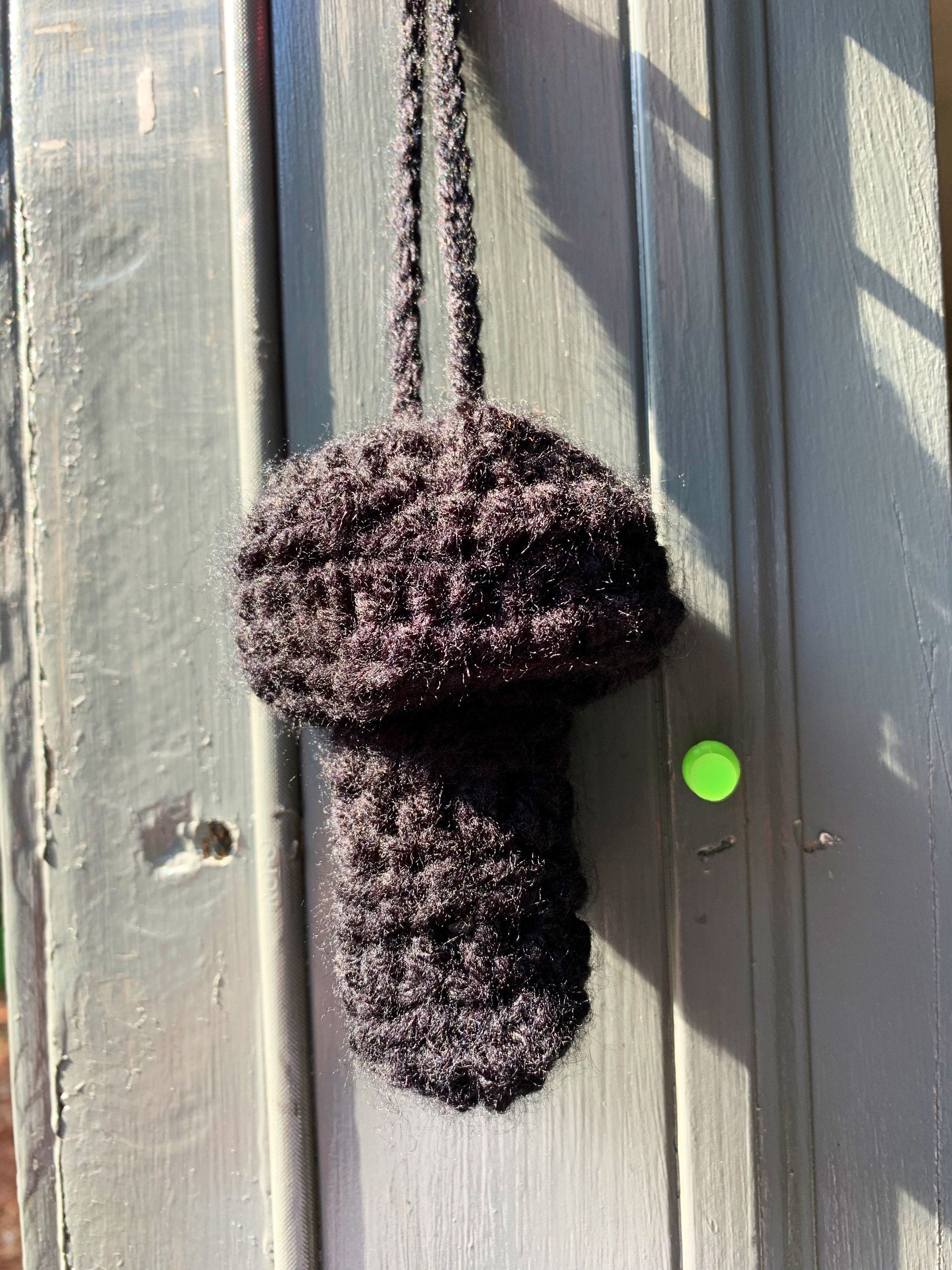 Handmade Crochet Mushroom Lighter Keychain | Chapstick Holder