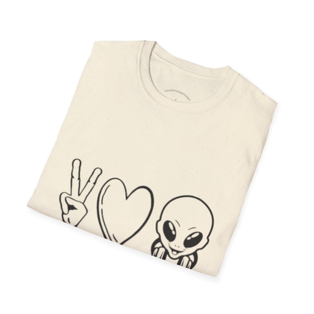 Peace • Love • Music Alien T-Shirt