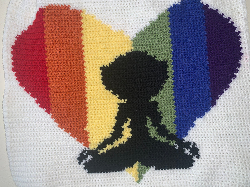 Rainbow Yoga Crochet Wall Hanging