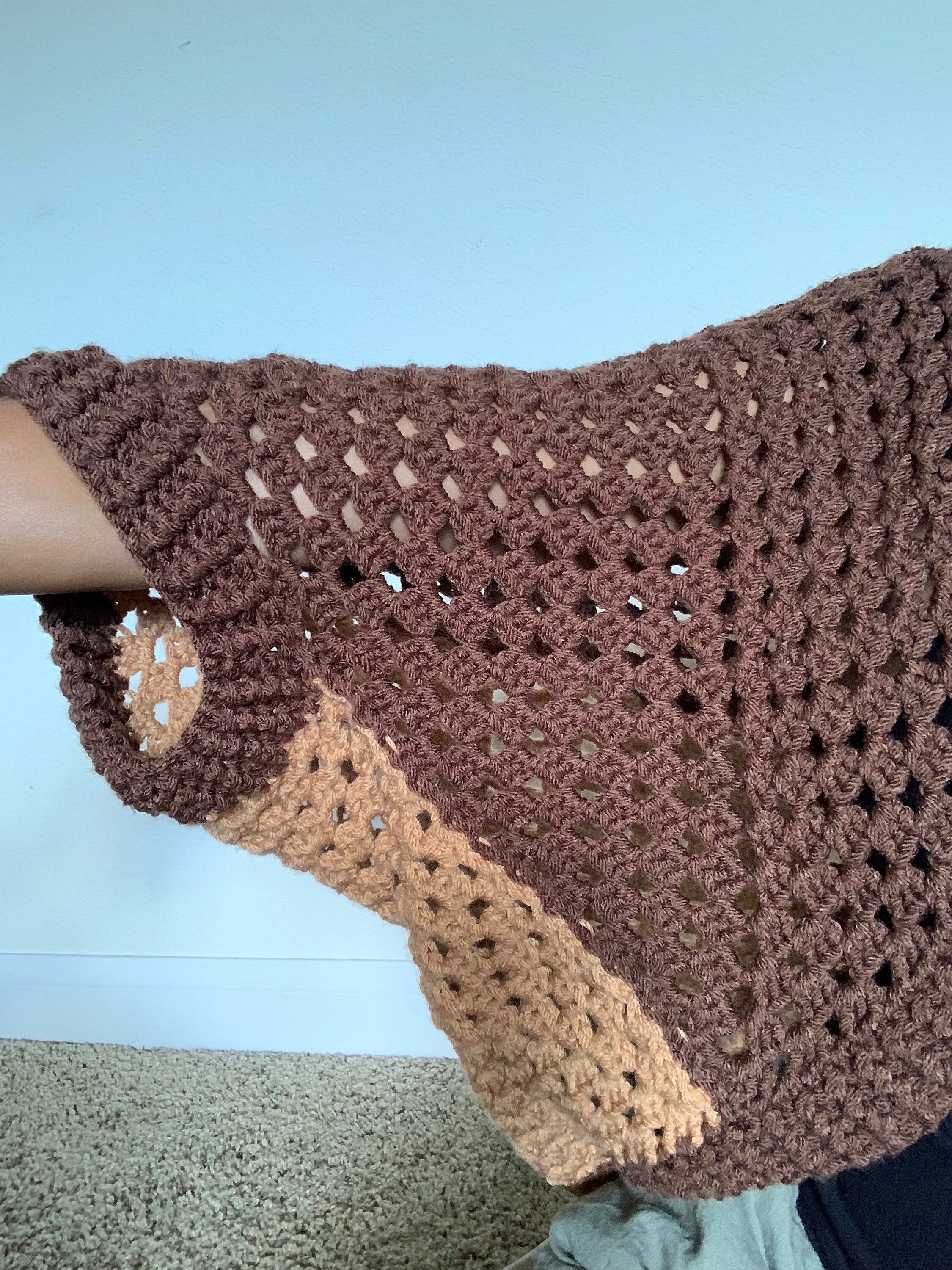 Crochet Brownie Cocoon Cardigan