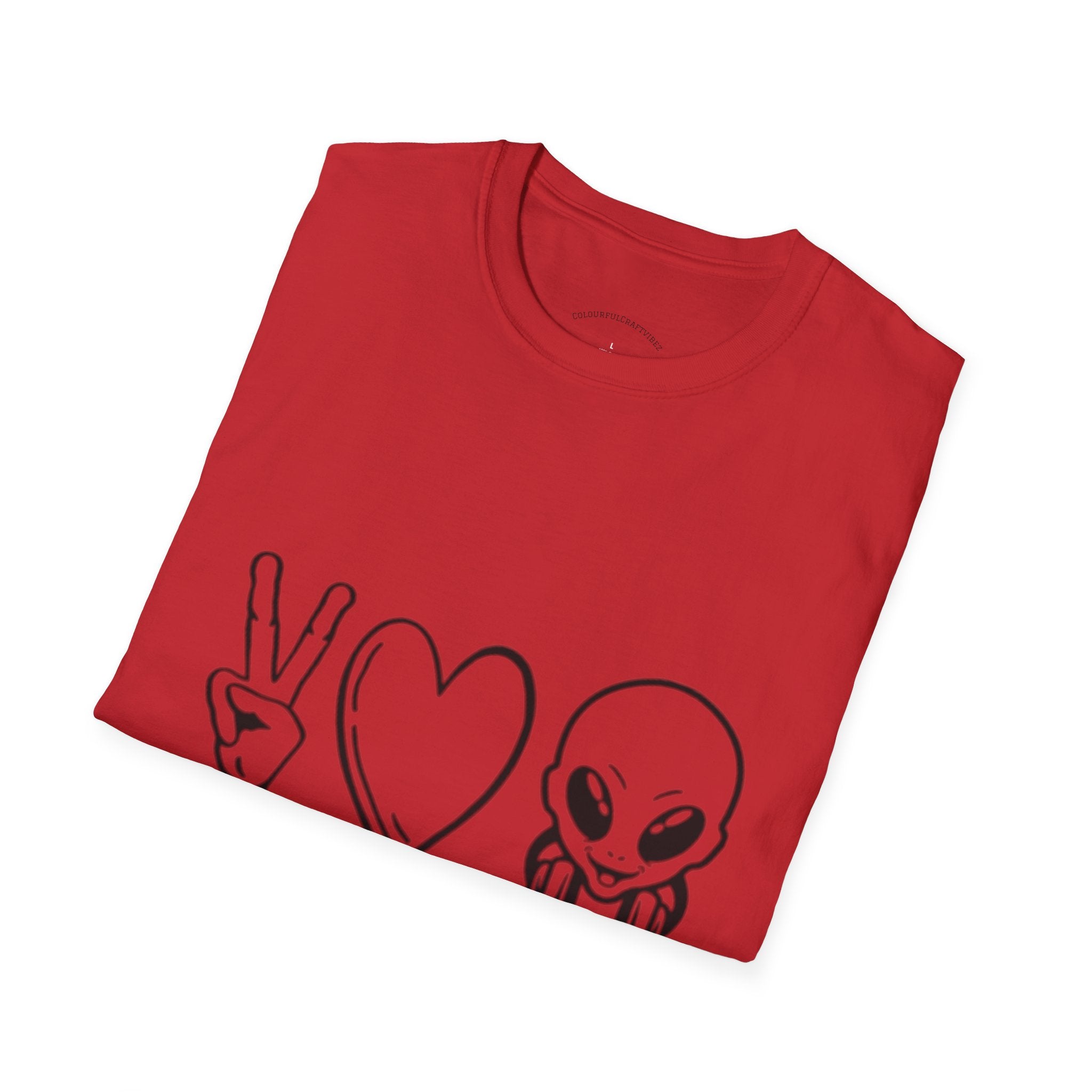 Peace • Love • Music Alien T-Shirt