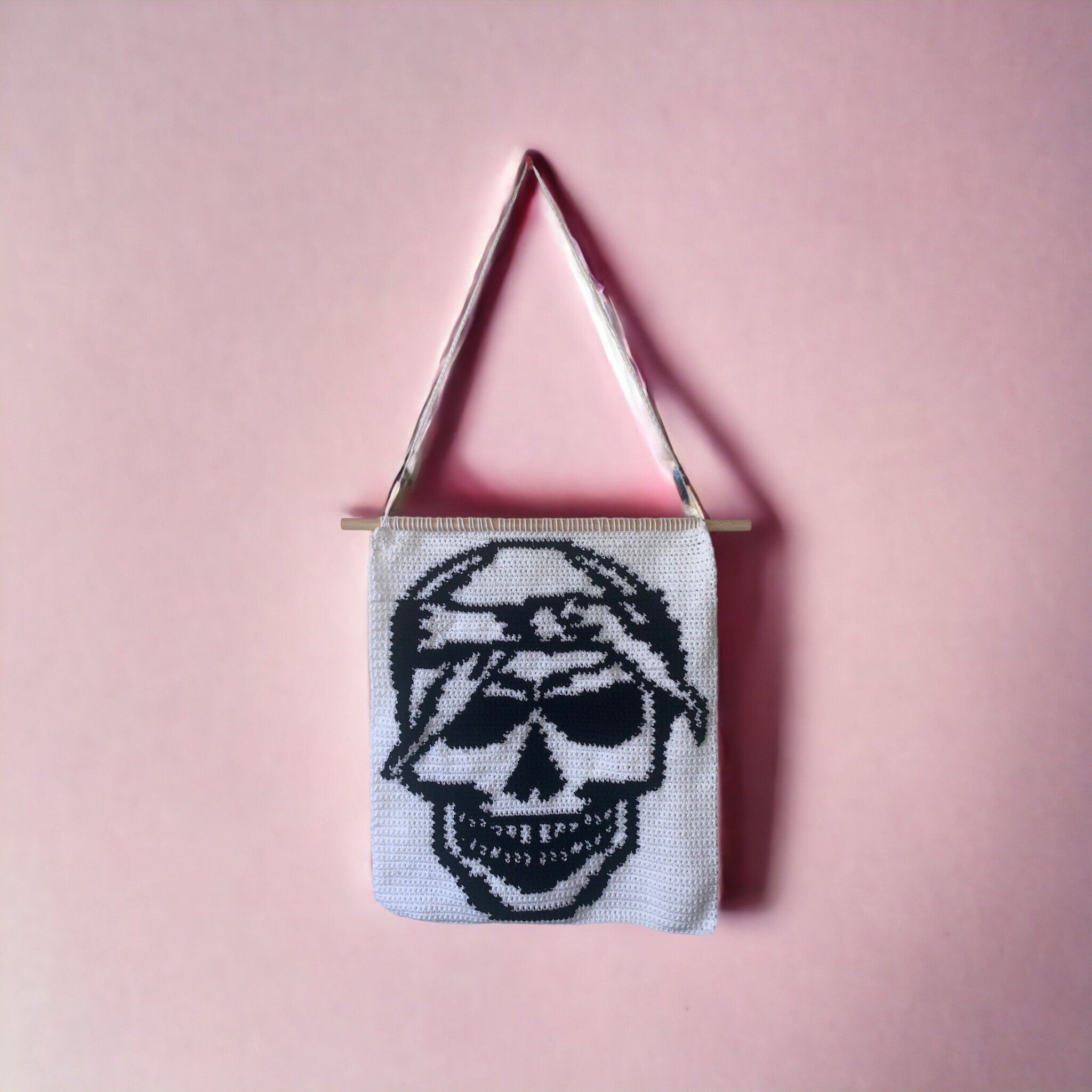 Crochet Skull Wall Hanging