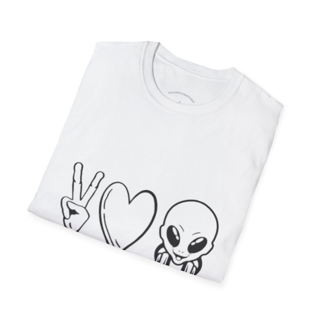 Peace • Love • Music Alien T-Shirt