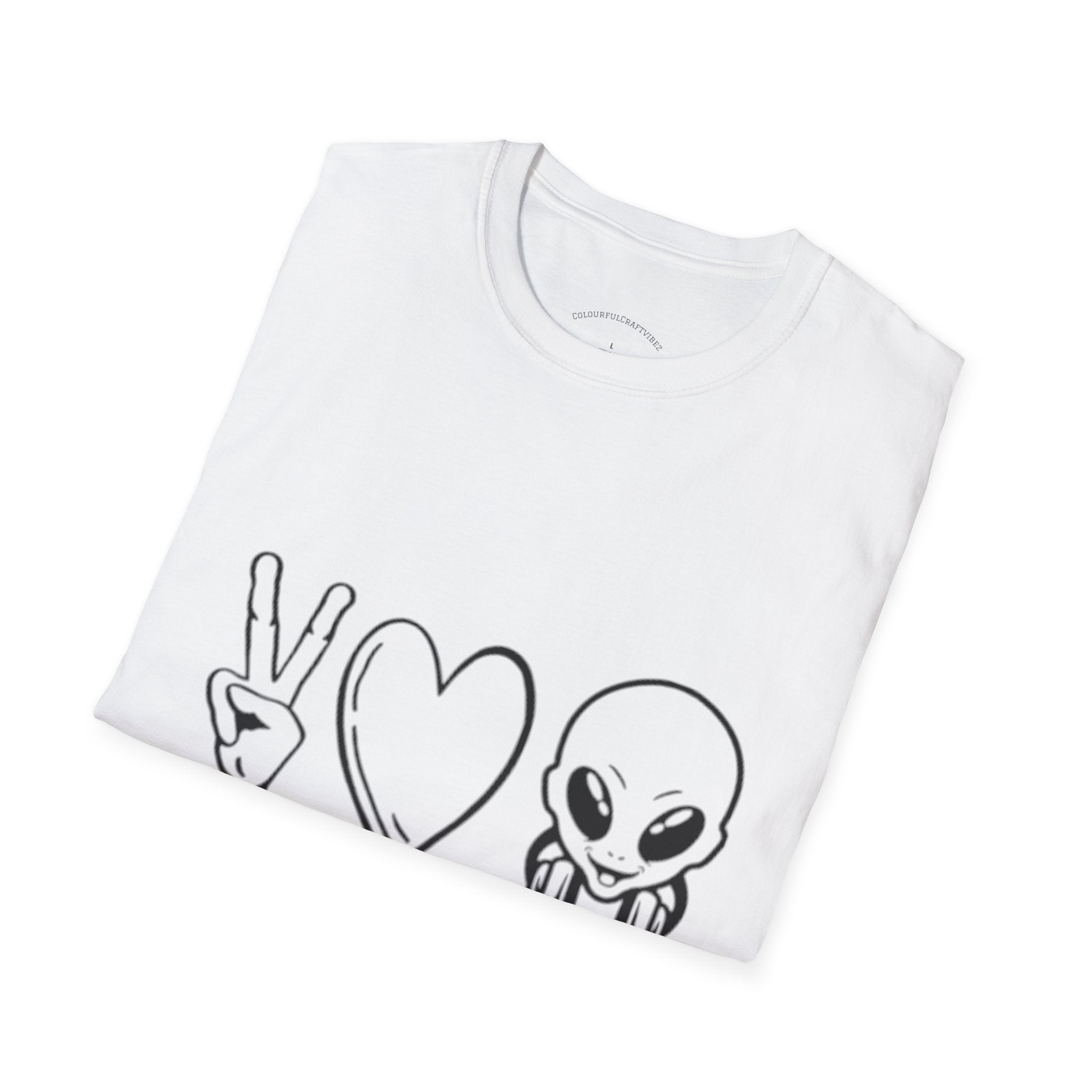 Peace • Love • Music Alien T-Shirt