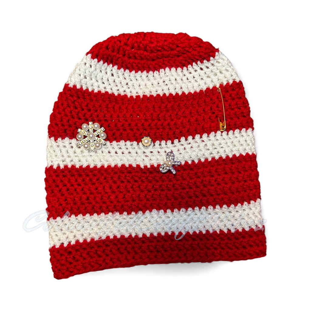 Jeweled Candy Cane Hat