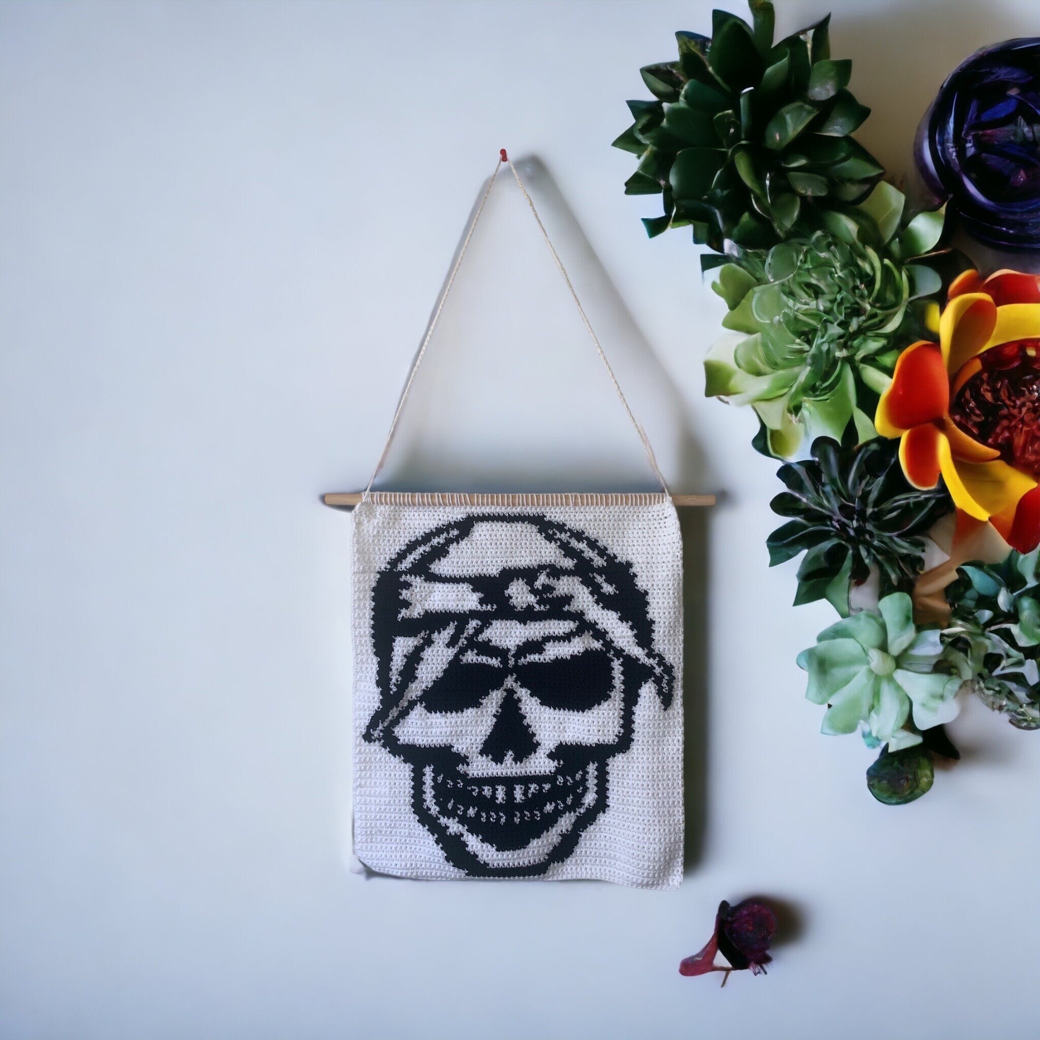 Crochet Skull Wall Hanging PATTERN