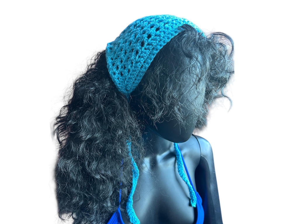 Boho Crochet Bandana Scarf