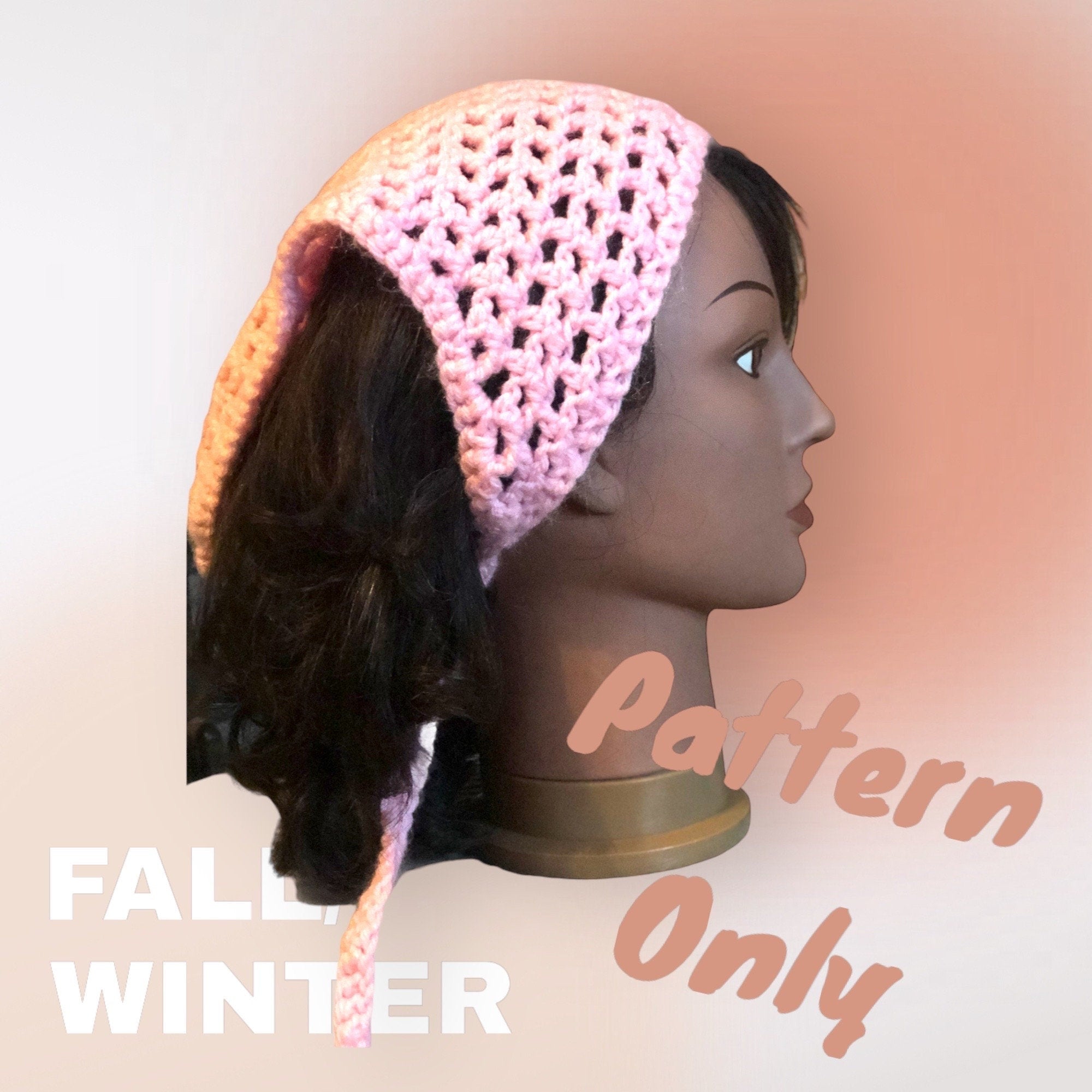 Crochet Bandana | Headscarf PATTERN ONLY