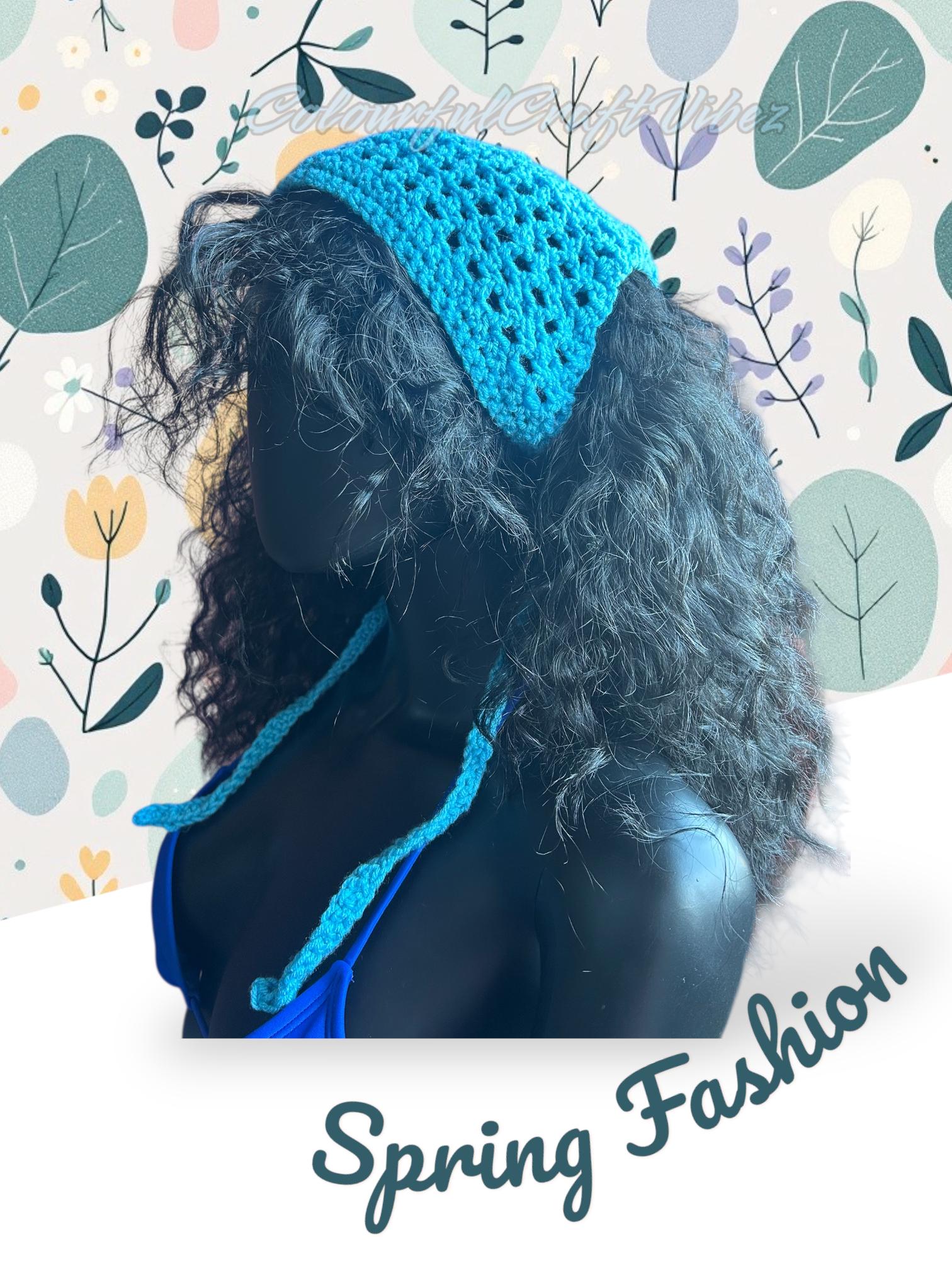 Boho Crochet Bandana Scarf